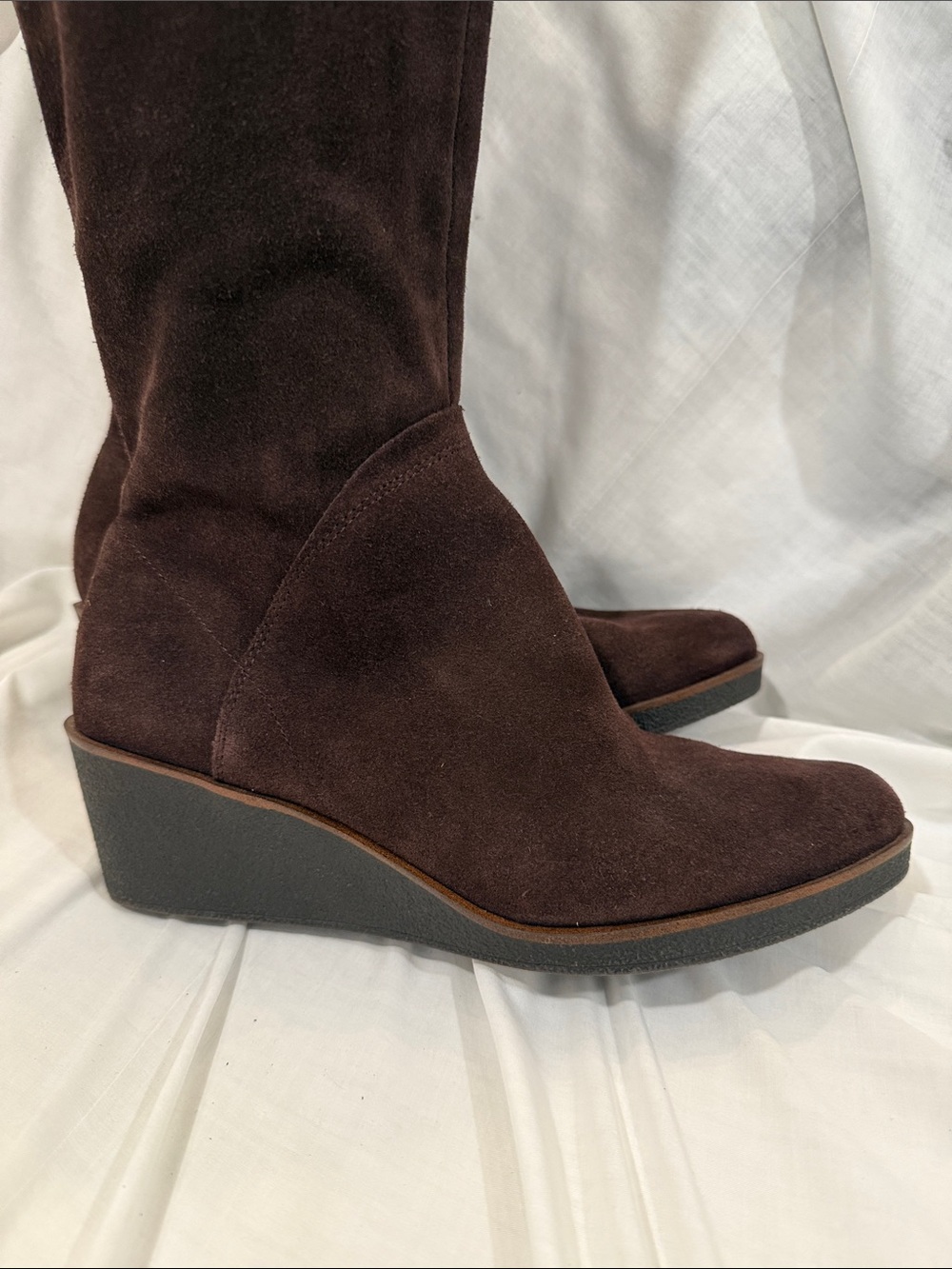 Aerosoles Women's Tall Suede Knee-High Boots - Dark Brown - Picture 4 of 10